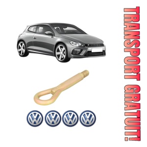 Cui carlig remorcare, tractare auto Volkswagen SCIROCCO III (137, 138) din 2008-2017, Otel, Cri-Flo, 4 Stickere cu Volkswagen