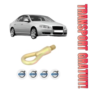 Cui carlig remorcare, tractare auto VOLVO S80 II (124) din 2006-2016, Otel, Cri-Flo, 4 Stickere cu VOLVO