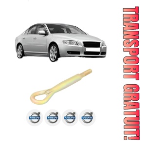 Cui carlig remorcare, tractare auto VOLVO S80 II (124) din 2006-2016, Otel, Cri-Flo, 4 Stickere cu VOLVO