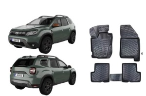 Dacia Duster 4X4 2018-2022 Set 4 covorase auto din cauciuc tip tavita premium line 3D - Transport Gratuit! - Img 2