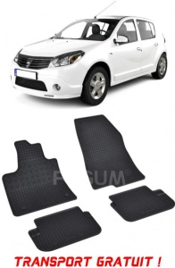 Dacia Sandero III fabricat din 01.2021 - Prezent, Hatchback, set covorase auto dedicate, din cauciuc 100% Premium - Transport Gratuit accesorii pentru autoturismul tau - masina v40154