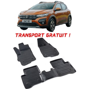 Dacia Sandero Stepway Comfort 2020- Set 4 covorase auto din cauciuc tip tavita premium line 3D - Transport Gratuit! accesorii pentru autoturismul tau - masina v49262