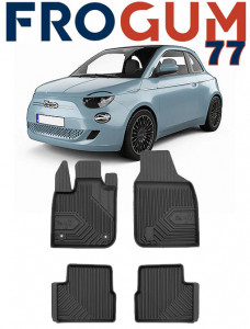Fiat 500 Electric Din 11.2020 - Prezent, Hatchback, Electric , Set Covorase Auto Tip Tavita Premium 3D, din cauciuc accesorii pentru autoturismul tau - masina v167794
