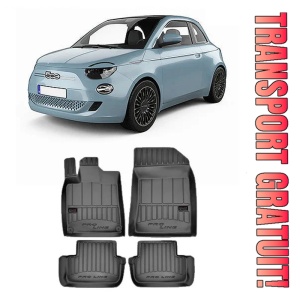 Fiat 500 Electric, Suv, Din 11.2020 - Prezent , Set Covorase Auto Tip Tavita Premium 3D, din cauciuc