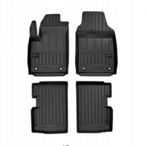Fiat 500, Hatchback, Din 09.2007 - Prezent , Set Covorase Auto Tip Tavita Premium 3D, din cauciuc accesorii pentru autoturismul tau - masina v173743
