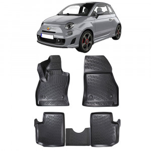 Fiat 500L 2013- Set 4 covorase auto din cauciuc tip tavita premium line 3D accesorii pentru autoturismul tau - masina v242981