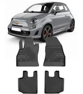 Fiat 500L Din 2012 - Prezent, Hatchback , Set Covorase Auto Tip Tavita Premium 3D, din cauciuc accesorii pentru autoturismul tau - masina v168295
