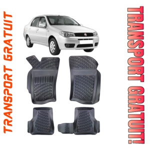 Fiat Albea 2002-2012 Set 4 covorase auto din cauciuc tip tavita premium line 3D