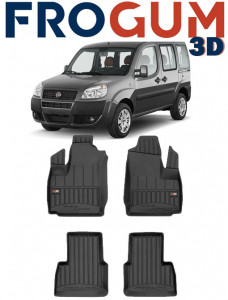 Fiat Doblo I Din 2001 - 2010, Van , Set Covorase Auto Tip Tavita Premium 3D, din cauciuc accesorii pentru autoturismul tau - masina v163087