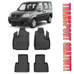Fiat Doblo I Din 2001 - 2010, Van , Set Covorase Auto Tip Tavita Premium 3D, din cauciuc