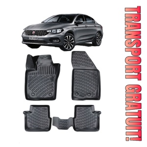 Fiat Egea 2015 - Prezent Set 4 covorase auto din cauciuc tip tavita premium line 3D