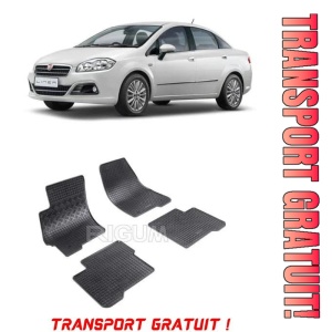 Fiat Linea, Sedan, fabricat din 06.2007 - 11.2018, set covorase auto dedicate, din cauciuc 100% Premium - Transport Gratuit