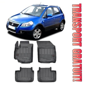 Fiat Sedici, Din 2006 - 08.2013, Hatchback , Set Covorase Auto Tip Tavita Premium 3D, din cauciuc