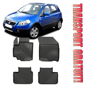 Fiat Sedici Din 2006 - 08.2013, Hatchback , Set Covorase Auto Tip Tavita Premium 3D, din cauciuc