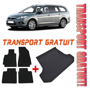 Ford Focus II Combi din 2004 - 02.2011 *3, Set Covorase + tavita portbagaj auto