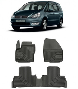 Ford Galaxy II Din 2010 - 2015, Van, Facelift , Set Covorase Auto Tip Tavita Premium 3D, din cauciuc accesorii pentru autoturismul tau - masina v166958