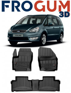 Ford Galaxy II, Van, Din 2010 - 2015, Facelift, Type Mk3 , Set Covorase Auto Tip Tavita Premium 3D, din cauciuc accesorii pentru autoturismul tau - masina v171763