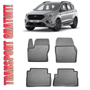 Ford Kuga II, Suv, Din 02.2013 - 03.2020 , Set Covorase Auto Tip Tavita Premium 3D, din cauciuc