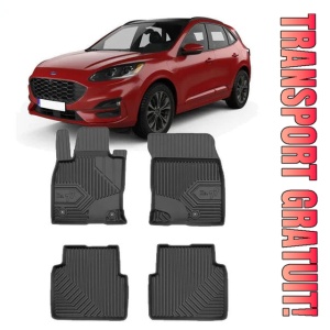 Ford Kuga III Din 04.2020 - Prezent, Suv , Set Covorase Auto Tip Tavita Premium 3D, din cauciuc Lichidare Stoc- TRANSPORT GRATUIT