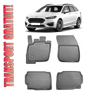 Ford Mondeo V, Din 01.2015 - Prezent, Combi , Set Covorase Auto Tip Tavita Premium 3D, din cauciuc