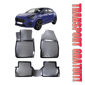 Ford Puma 2019-2025 Set 4 covorase auto din cauciuc tip tavita premium line 3D
