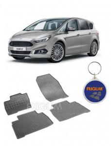 Ford S-Max II, Van, fabricat din 09.2015 - Prezent, set covorase auto dedicate, din cauciuc 100% Premium accesorii pentru autoturismul tau - masina v159740