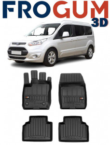 Ford Tourneo Connect II, Van, Din 01.2014 - Prezent , Set Covorase Auto Tip Tavita Premium 3D, din cauciuc accesorii pentru autoturismul tau - masina v171569