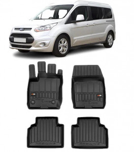 Ford Tourneo Connect II, Van, Din 01.2014 - Prezent , Set Covorase Auto Tip Tavita Premium 3D, din cauciuc accesorii pentru autoturismul tau - masina v171570