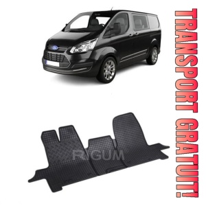 Ford Transit Custom, Van, fabricat din 01.2013 - Prezent, 3 Locuri, set covorase auto dedicate, din cauciuc 100% Premium