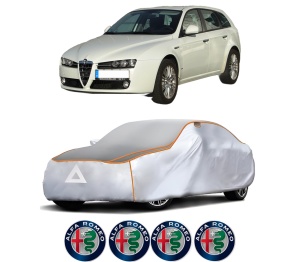 Husa Prelata Antigrindina Auto ALFA ROMEO 159 Sportwagon (939_) din 2005-2012, Protectie auto contra intemperiilor la grindina, Waterproof, 4x Stickere auto ALFA ROMEO - Img 2