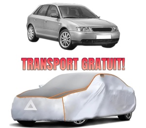 Husa Prelata Antigrindina Auto AUDI A3 (8L1) din 1996-2003, Protectie auto contra intemperiilor la grindina, Waterproof, 4x Stickere auto AUDI