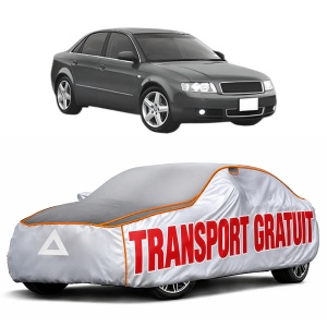 Husa Prelata Antigrindina Auto AUDI A4 B6 (8E2) din 2000-2004, Protectie auto contra intemperiilor la grindina, Waterproof, 4x Stickere auto AUDI