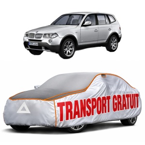 Husa Prelata Antigrindina Auto BMW Seria X3 (E83) din 2003-2011, Protectie auto contra intemperiilor la grindina, Waterproof, 4x Stickere auto BMW