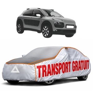 Husa Prelata Antigrindina Auto CITROEN C4 CACTUS din 2014-2018, Protectie auto contra intemperiilor la grindina, Waterproof, 4x Stickere auto CITROEN