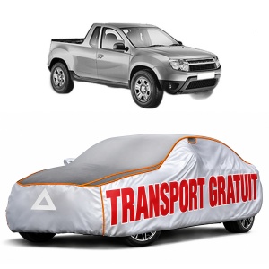 Husa Prelata Antigrindina Auto DACIA LOGAN Pickup (US_) din 2008-2010, Protectie auto contra intemperiilor la grindina, Waterproof, 4x Stickere auto DACIA