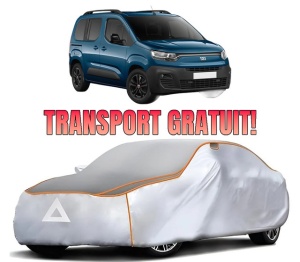 Husa Prelata Antigrindina Auto FIAT DOBLO MPV (510_, 511_, 360_, 361_) din 2022-2023, Protectie auto contra intemperiilor la grindina, Waterproof, 4x Stickere auto FIAT