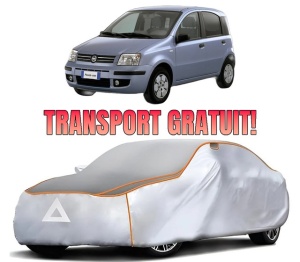 Husa Prelata Antigrindina Auto FIAT PANDA (169_) din 2003-2013, Protectie auto contra intemperiilor la grindina, Waterproof, 4x Stickere auto FIAT