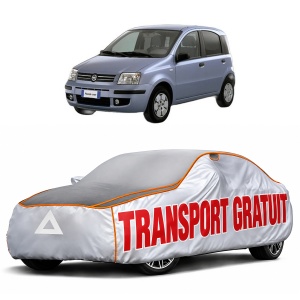 Husa Prelata Antigrindina Auto FIAT PANDA (169_) din 2003-2013, Protectie auto contra intemperiilor la grindina, Waterproof, 4x Stickere auto FIAT