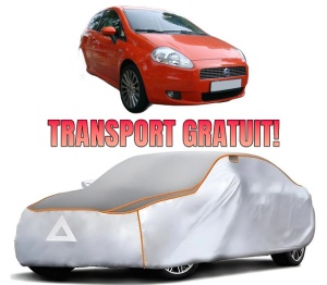 Husa Prelata Antigrindina Auto FIAT PUNTO (199_) din 2012-2018, Protectie auto contra intemperiilor la grindina, Waterproof, 4x Stickere auto FIAT