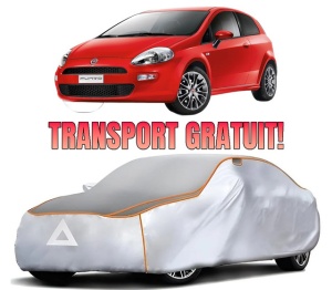 Husa Prelata Antigrindina Auto FIAT PUNTO EVO Hatchback Van (199_) din 2009-2012, Protectie auto contra intemperiilor la grindina, Waterproof, 4x Stickere auto FIAT