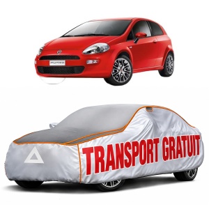 Husa Prelata Antigrindina Auto FIAT PUNTO EVO Hatchback Van (199_) din 2009-2012, Protectie auto contra intemperiilor la grindina, Waterproof, 4x Stickere auto FIAT