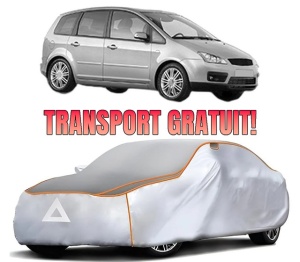 Husa Prelata Antigrindina Auto FORD FOCUS C-MAX (DM2) din 2003-2007, Protectie auto contra intemperiilor la grindina, Waterproof, 4x Stickere auto FORD