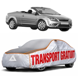 Husa Prelata Antigrindina Auto FORD FOCUS II Convertible din 2006-2010, Protectie auto contra intemperiilor la grindina, Waterproof, 4x Stickere auto FORD