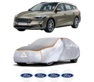 Husa Prelata Antigrindina Auto FORD FOCUS IV Turnier (HP) din 2018-2022, Protectie auto contra intemperiilor la grindina, Waterproof, 4x Stickere auto FORD - Img 2