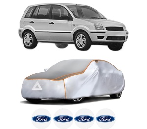 Husa Prelata Antigrindina Auto FORD FUSION (JU_) din 2002-2012, Protectie auto contra intemperiilor la grindina, Waterproof, 4x Stickere auto FORD - Img 2