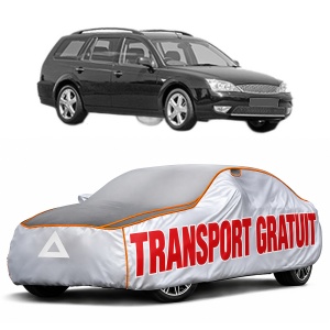 Husa Prelata Antigrindina Auto FORD MONDEO III Turnier (BWY) din 2000-2007, Protectie auto contra intemperiilor la grindina, Waterproof, 4x Stickere auto FORD