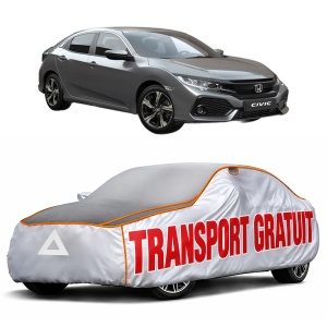 Husa Prelata Antigrindina Auto HONDA CIVIC X Saloon (FC_) din 2015-2022, Protectie auto contra intemperiilor la grindina, Waterproof, 4x Stickere auto HONDA