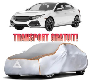 Husa Prelata Antigrindina Auto HONDA CIVIC XI Saloon (FE) din 2021, Protectie auto contra intemperiilor la grindina, Waterproof, 4x Stickere auto HONDA