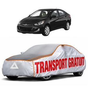Husa Prelata Antigrindina Auto HYUNDAI ACCENT IV (RB) din 2010-2018, Protectie auto contra intemperiilor la grindina, Waterproof, 4x Stickere auto HYUNDAI