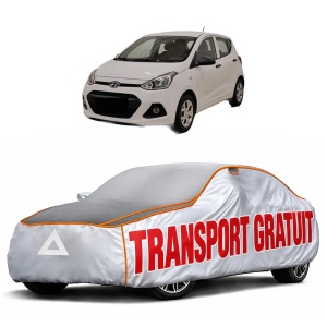 Husa Prelata Antigrindina Auto HYUNDAI i10 II Saloon din 2015, Protectie auto contra intemperiilor la grindina, Waterproof, 4x Stickere auto HYUNDAI